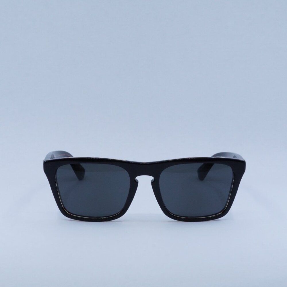 Burberry BE4434 412187 Sunglasses Black on Vintage Square Frame, Grey Lenses - Picture 3 of 10